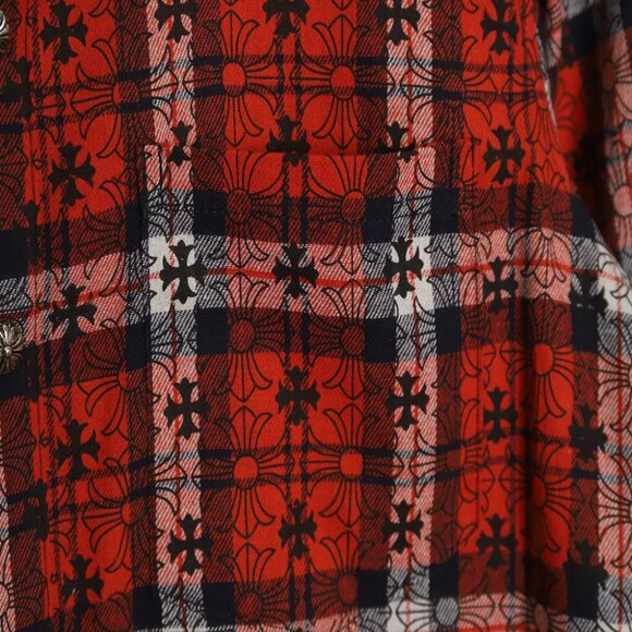 Chrome Hearts All-Over Logo Plaid Shirt - Picture 6 of 10